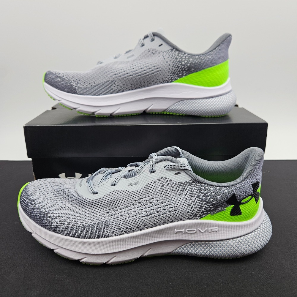 Under Armour HOVR Turbulence 2 Men's Size 8 Running‎ Shoes Grey Neon 3026520-011